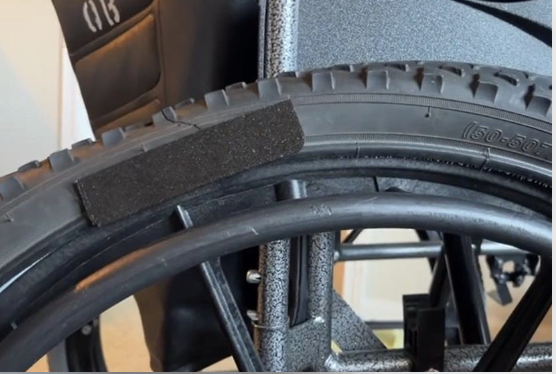 Wrapid side view on wheel